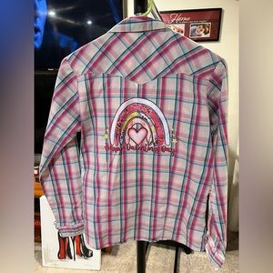 Valentines pearl snap shirt